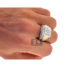 14K Yellow Gold 2.64 ct Diamond Men's Step Ring