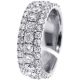 14K White Gold 4.80 ct Diamond Mens Eternity Band 8 mm