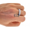 14K White Gold 2.65 ct Diamond Wedding Eternity Ring 6 mm