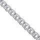 14K White Gold Russian Bismark Mens Chain 5.5 mm 24 inches
