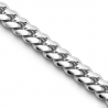 Solid 10K White Gold Miami Cuban Mens Chain 4.5 mm Lobster