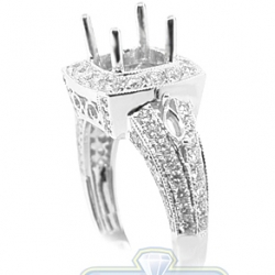 18K White Gold 1.07 ct Diamond Semi Mount Engagement Ring Setting