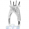 18K White Gold 1.06 ct Diamond Semi Mount Setting Engagement Ring