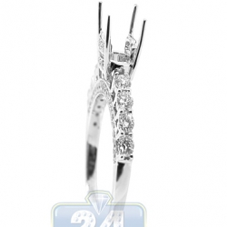 18K Gold 1.05 ct Diamond Semi Mount Engagement Ring Setting