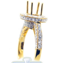 18K Yellow Gold 1.31 ct Diamond Semi Mount Setting Engagement Ring