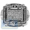 Black 14K Gold 1.50 ct Princess Round Cut Diamond Mens Ring