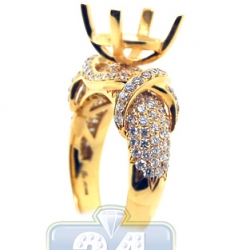 18K Yellow Gold 1.55 ct Diamond Semi Mount Setting Engagement Ring