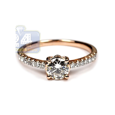 14K Rose Gold 1.00 ct Diamond Solitaire Engagement Ring