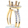 18K Yellow Gold 1.11 ct Diamond Engagement Ring Semi Mount Setting