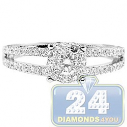 18K White Gold 1.13 ct Diamond Womens Engagement Ring