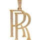 10K Yellow Gold 5.66 ct Diamond Rolls Royce Sign Pendant