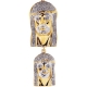 10K Yellow Gold 0.27 ct Diamond Double Jesus Christ Pendant