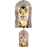 Mens Diamond Jesus Christ Head Dual Pendant 10K Yellow Gold .50ct