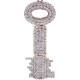 10K Yellow Gold 2.24 ct Diamond Double Sided Key Pendant