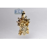 10K Yellow Gold 0.29 ct Diamond Statue of Liberty Bandana Pendant