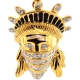 10K Yellow Gold 0.25 ct Diamond Statue of Liberty Gangsta Pendant