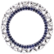 18K White Gold 4.02 ct Diamond Sapphire Eternity Band Ring