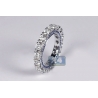 18K White Gold 4.02 ct Diamond Sapphire Eternity Band Ring