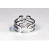 Womens Diamond Open Cuff Multiband Ring 14K White Gold 1.35 Ct