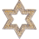 10K Yellow Gold 1.87 ct Diamond Star of David Jewish Pendant