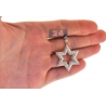 Mens Diamond Star of David Jewish Pendant 10K Yellow Gold 1.87ct