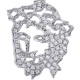 10K White Gold 0.67 ct Diamond Jesus Christ Openwork Pendant