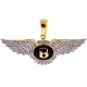 10K Yellow Gold 0.54 ct Diamond Bentley Motors Badge Pendant