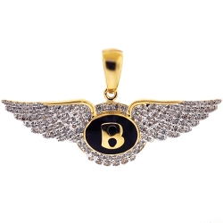 10K Yellow Gold 0.54 ct Diamond Bentley Motors Badge Pendant