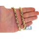Italian 14K Yellow Gold Solid Rope Mens Chain 7 mm