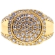 14K Yellow Gold 2.15 ct Diamond Round Ring for Men