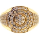 14K Yellow Gold 2.85 ct Diamond Signet Ring for Men 