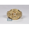 14K Yellow Gold 2.85 ct Diamond Signet Ring for Men 