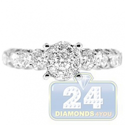 18K White Gold 1.86 ct Diamond Engagement Ring