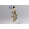 Mens Diamond Poppin Fresh Charm Pendant 10K Yellow Gold 0.44ct