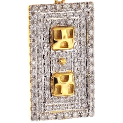 10K Yellow Gold 0.74 ct Diamond Plug Socket Pendant