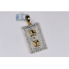 Mens Diamond Plug Socket Pendant Solid 10K Yellow Gold 0.74ct