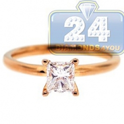 14K Rose Gold 0.70 ct Diamond Solitaire Engagement Ring