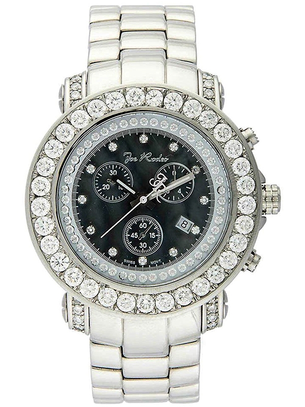 Mens Large Diamond Bezel Watch Joe 