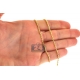 Italian 14K Yellow Gold Solid Rope Mens Chain 2 mm