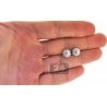 Womens Diamond Flower Stud Earrings 18K White Gold 1.82 Carat