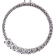 14K White Gold 1.27 ct Diamond Graduated Open Circle Pendant
