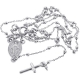 Sterling Silver Rosary Beads Womens Necklace 1.8 mm 17 inch