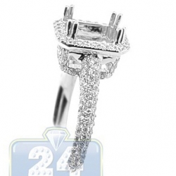 18K White Gold 0.87 ct Diamond Engagement Ring Setting