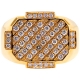 14K Yellow Gold 1.55 ct Diamond Rectangle Pinky Ring