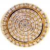 14K Yellow Gold 3.80 ct Diamond Mens Round Ring