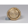 Mens Diamond Round Pinky Ring 14K Yellow Gold 3.80 Carat