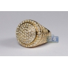 Mens Diamond Round Pinky Ring 14K Yellow Gold 3.80 Carat