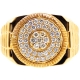 14K Yellow Gold 1.00 ct Diamond Fluted Bezel Mens Ring
