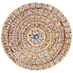 14K Yellow Gold 2.56 ct Diamond Round Shape Mens Ring