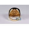 Mens Diamond Round Signet Large Ring 14K Yellow Gold 2.56 ct